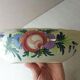 Old empty pocket / cut, decoration flowers and knots, ceramic St Clement 1850