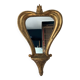 Miroir doré vintage avec selette