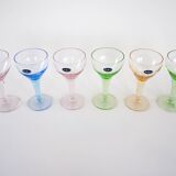 Set of dessert bowls, Italian design, 1970s, manufactured by Luigi Bormioli