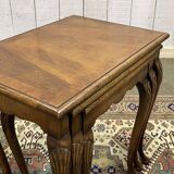 Set of 3 English walnut nesting tables from the 1950s
