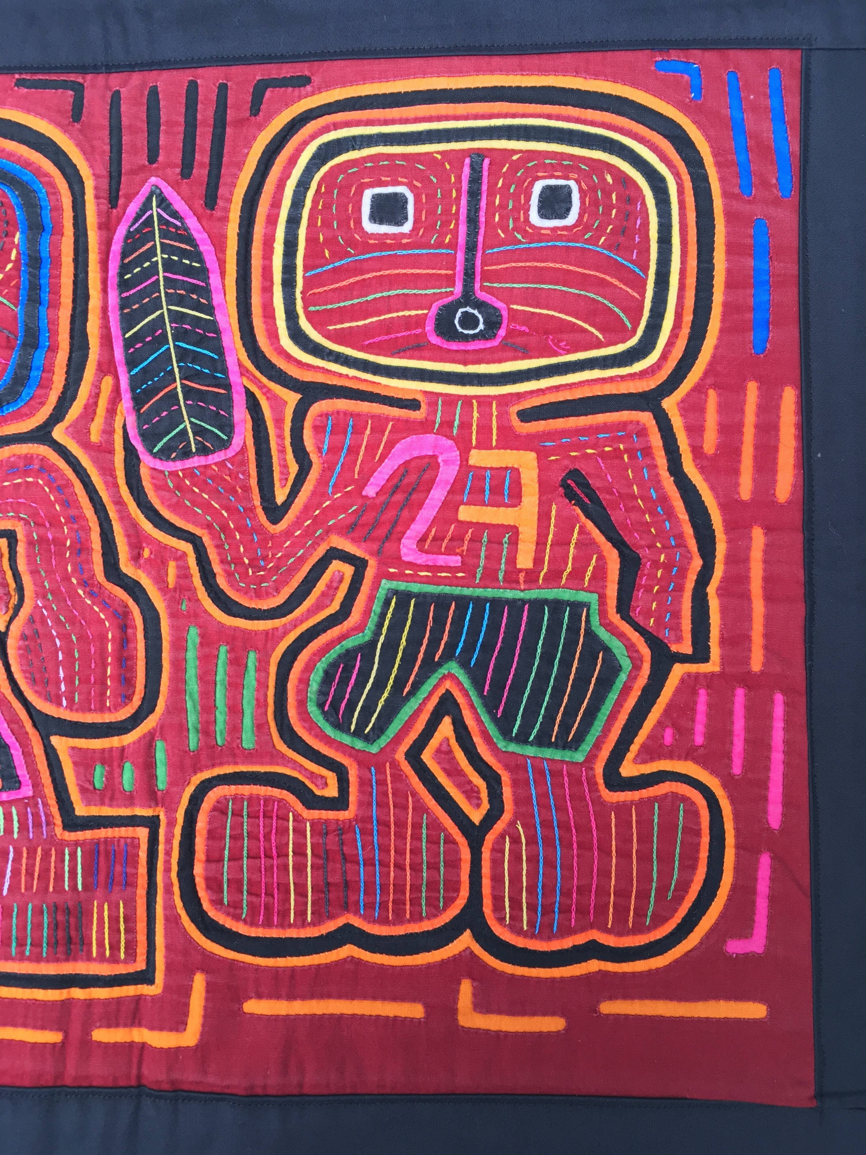 Textile painting mola from Panama