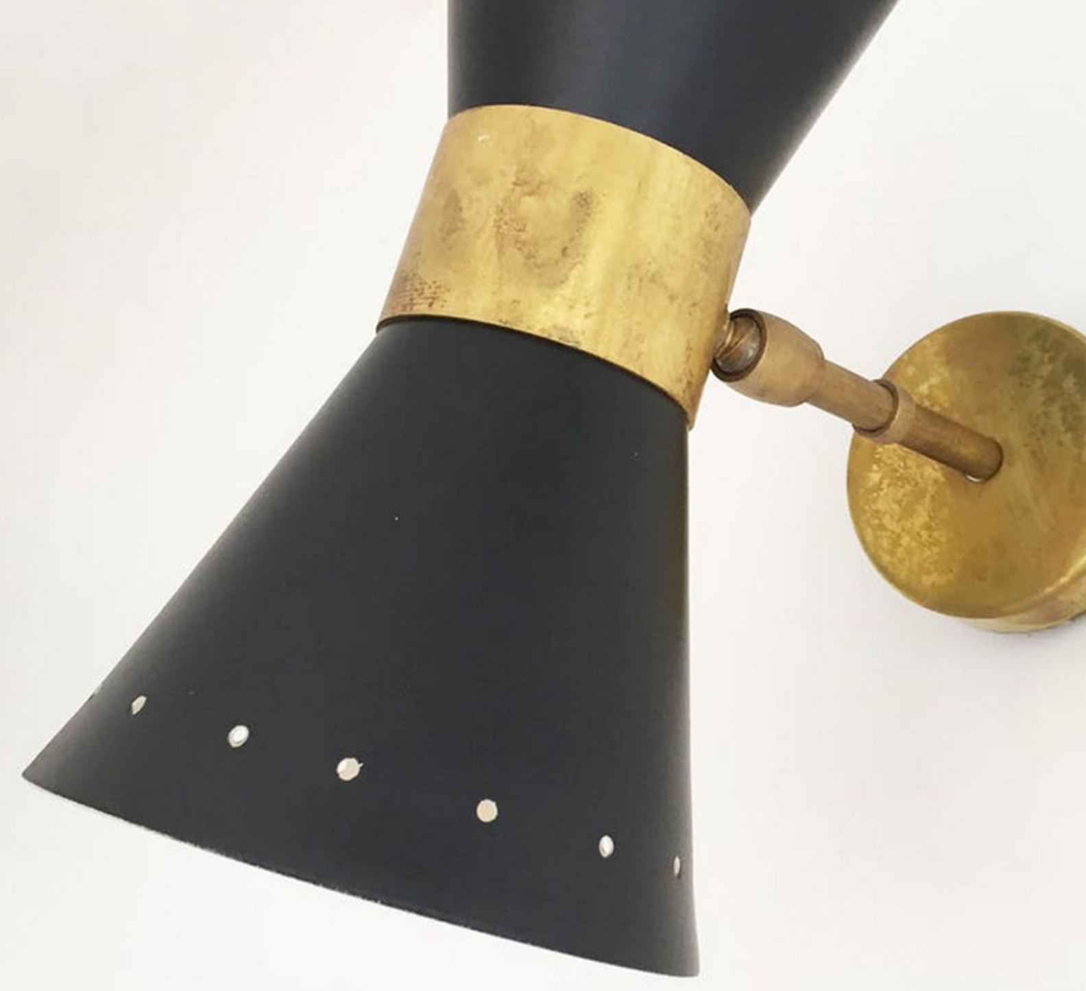 Paire appliques italiennes diabolo noir