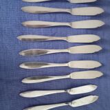 Fish cutlery - christofle forks and knives in silver metal