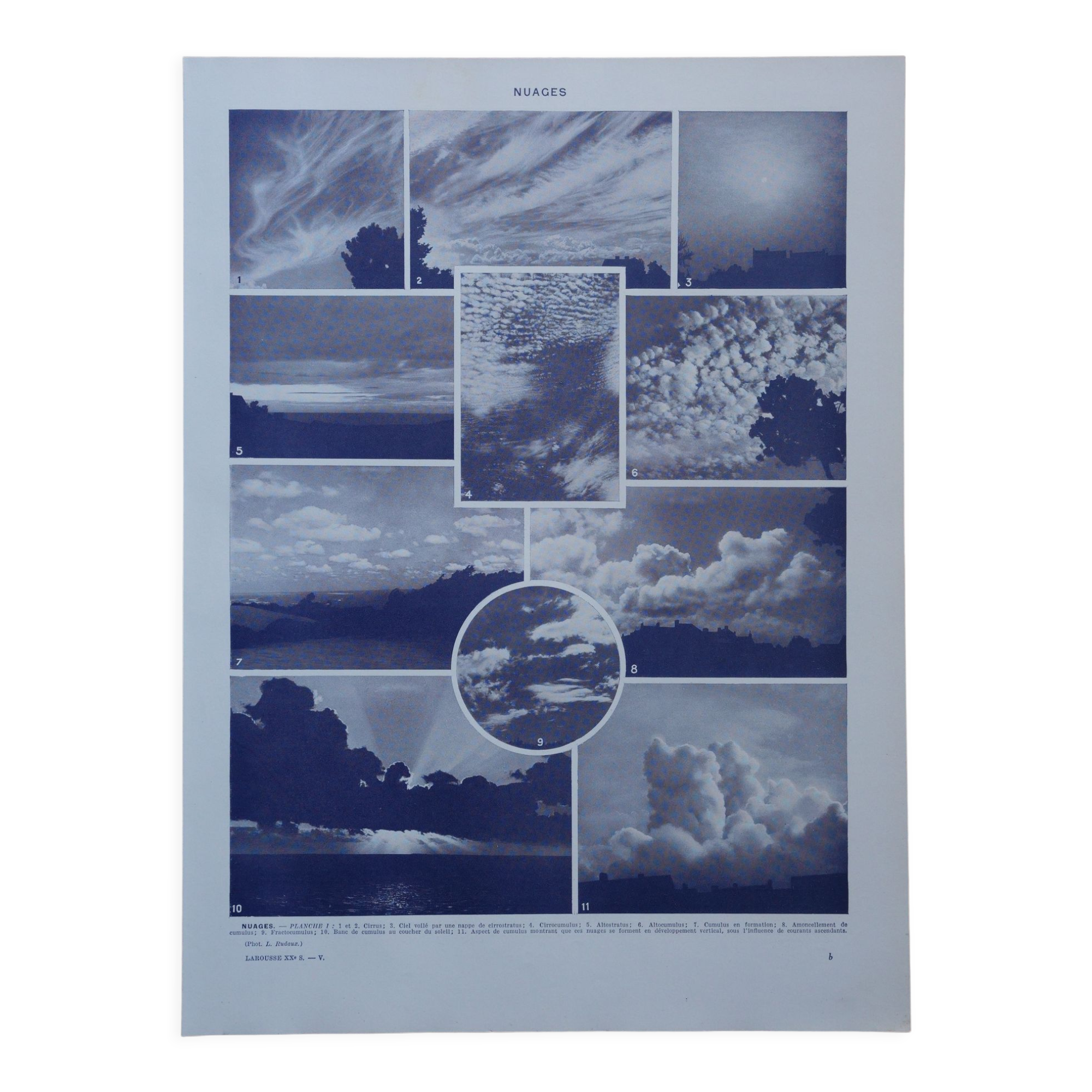 Original lithograph on clouds