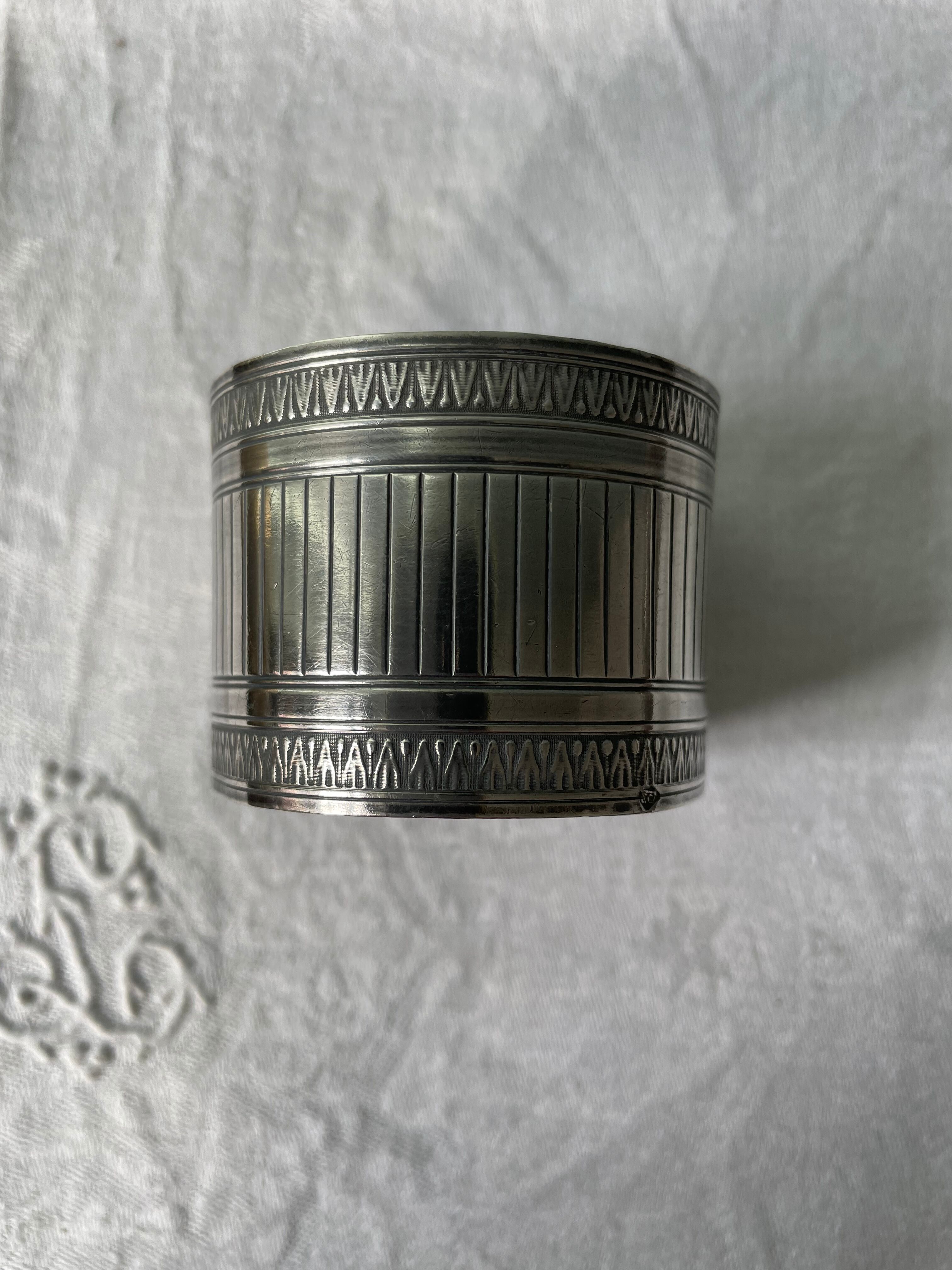 Old silver towel ring