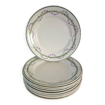 10 dessert plates Longwy model Loridan circa 1900