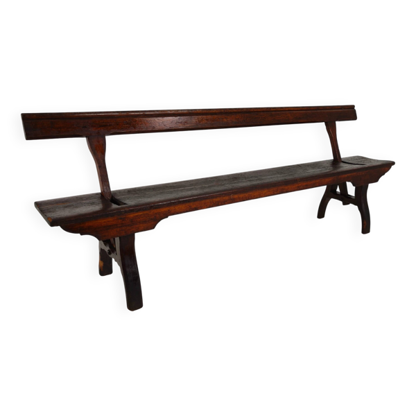 Banc de chemin de fer victorien en pin pitchpin – Halstead’s Makers, Todmorden