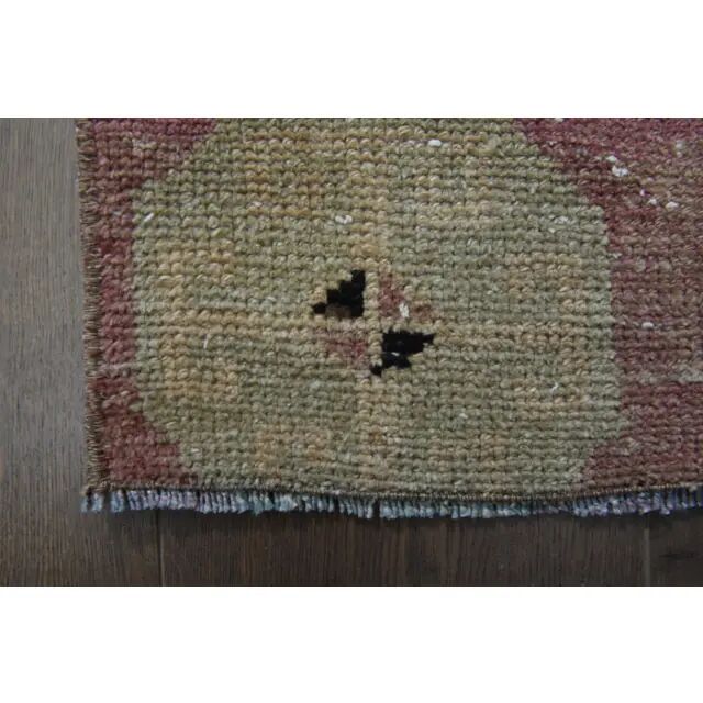 Vintage Turkish Oushak Wool Handmade Runner 74x352