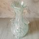 Blue speckled glass vase