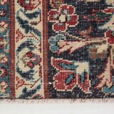 3x12 Persian Navy Blue Runner Rug, 80x378Cm