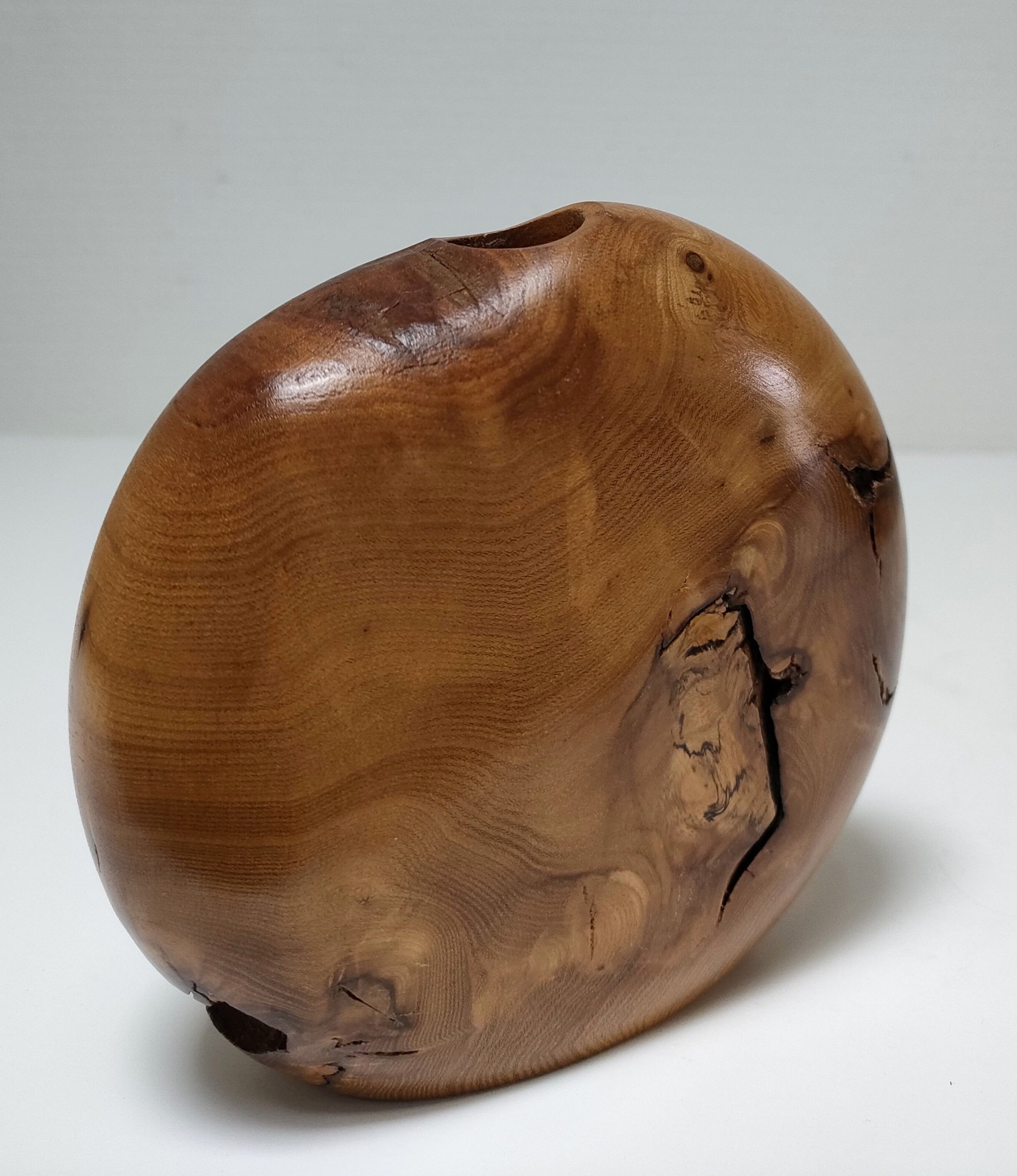 candle holder solid wood carved design 80s