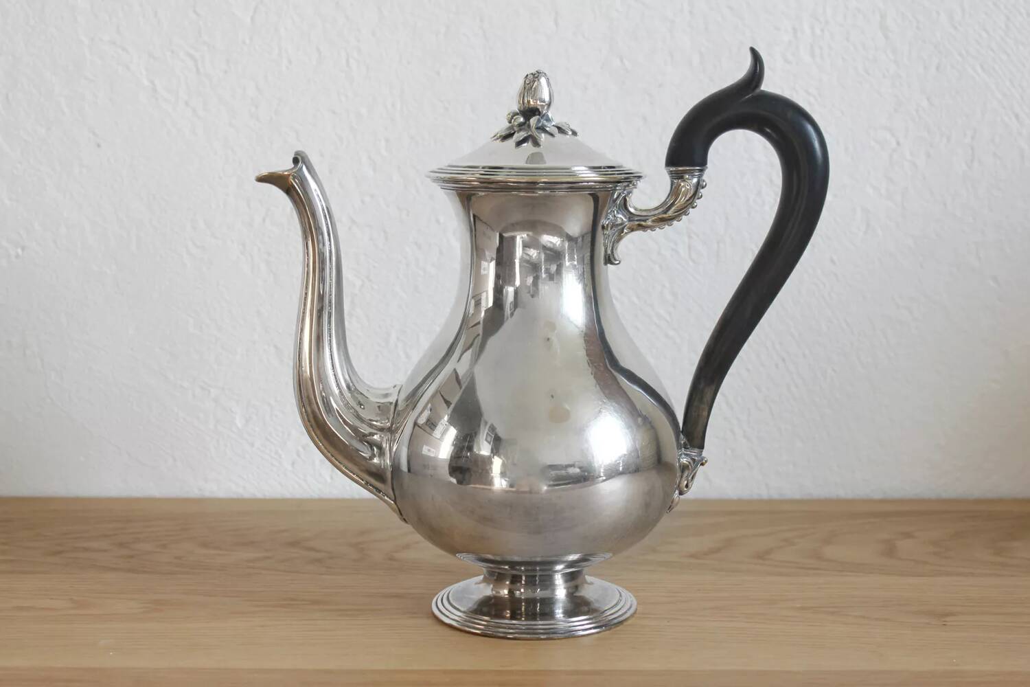 Antique silver-plated coffee pot by Christofle