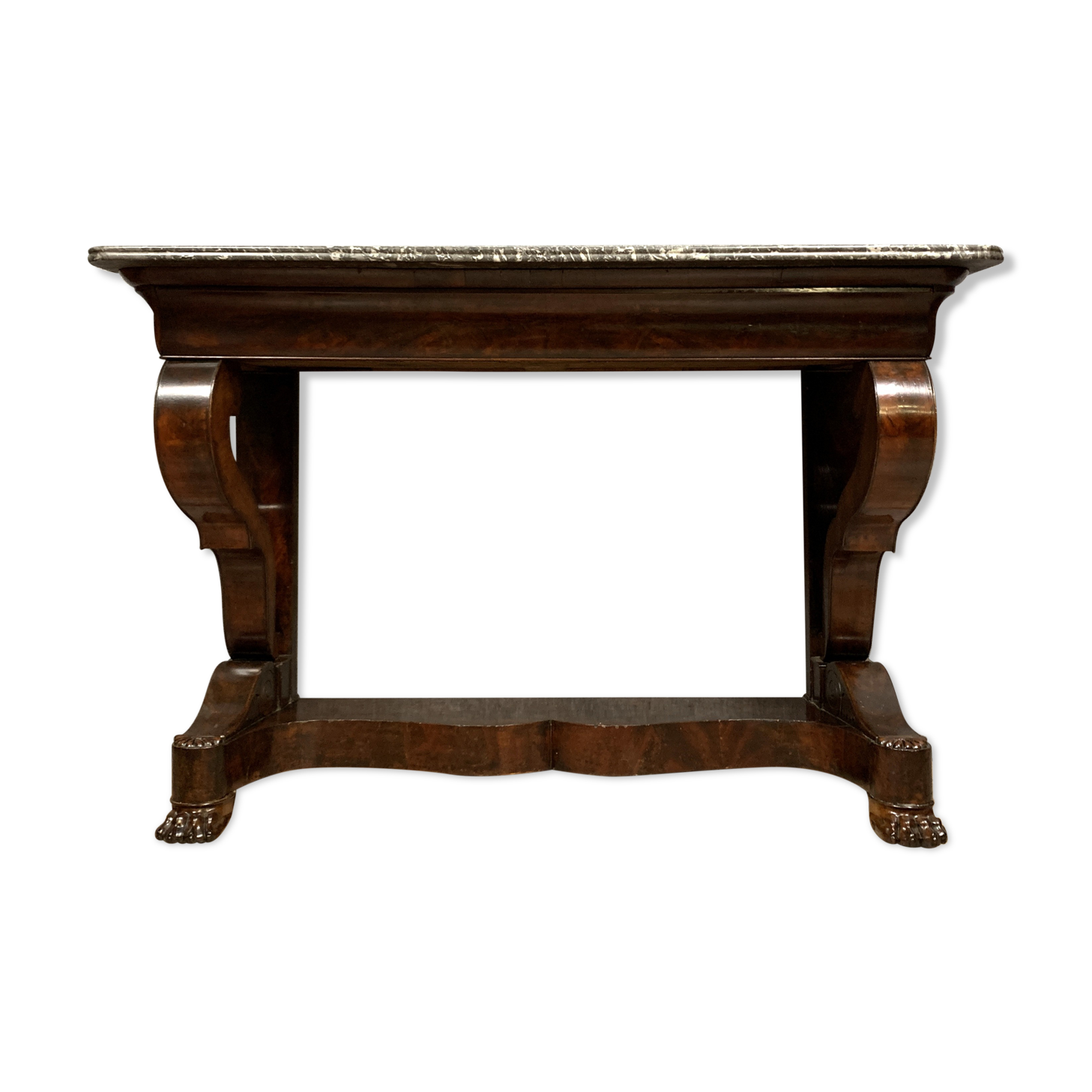 Console with crosses empire era mahogany around 1810-1820