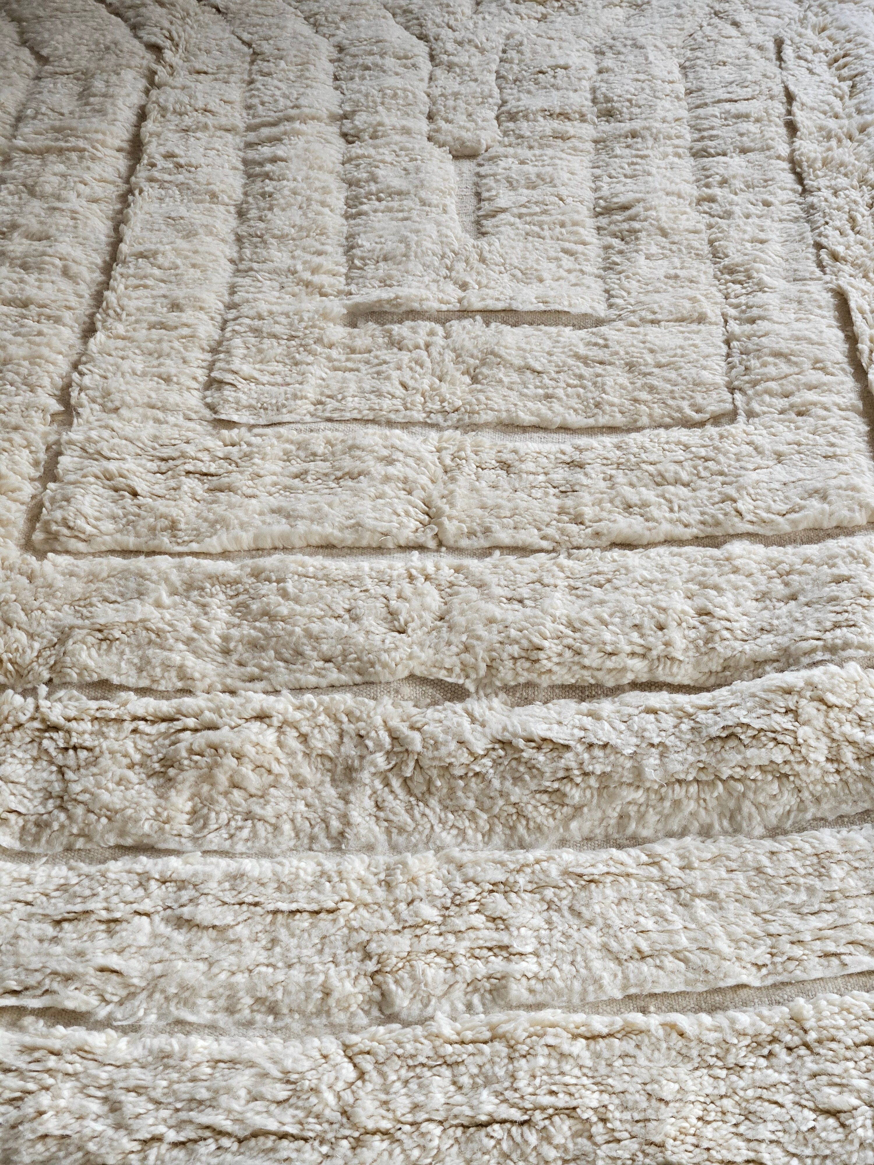 New beni ouarain wool rug