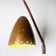 Swivel-Arm Perforated Brass Wall Lamp By Hans-Agne Jakobsson For Markaryd, Sweden, 1960S