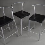 Six Stackable Hi-Glob Philippe Starck Bar Stools for Kartell, Italy, 1993