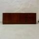 Vintage Italian Sideboard, Mid-Century Modern Wood Cabinet with Lockers 1960's