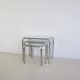 Ensemble de 3 tables gigognes en chrome