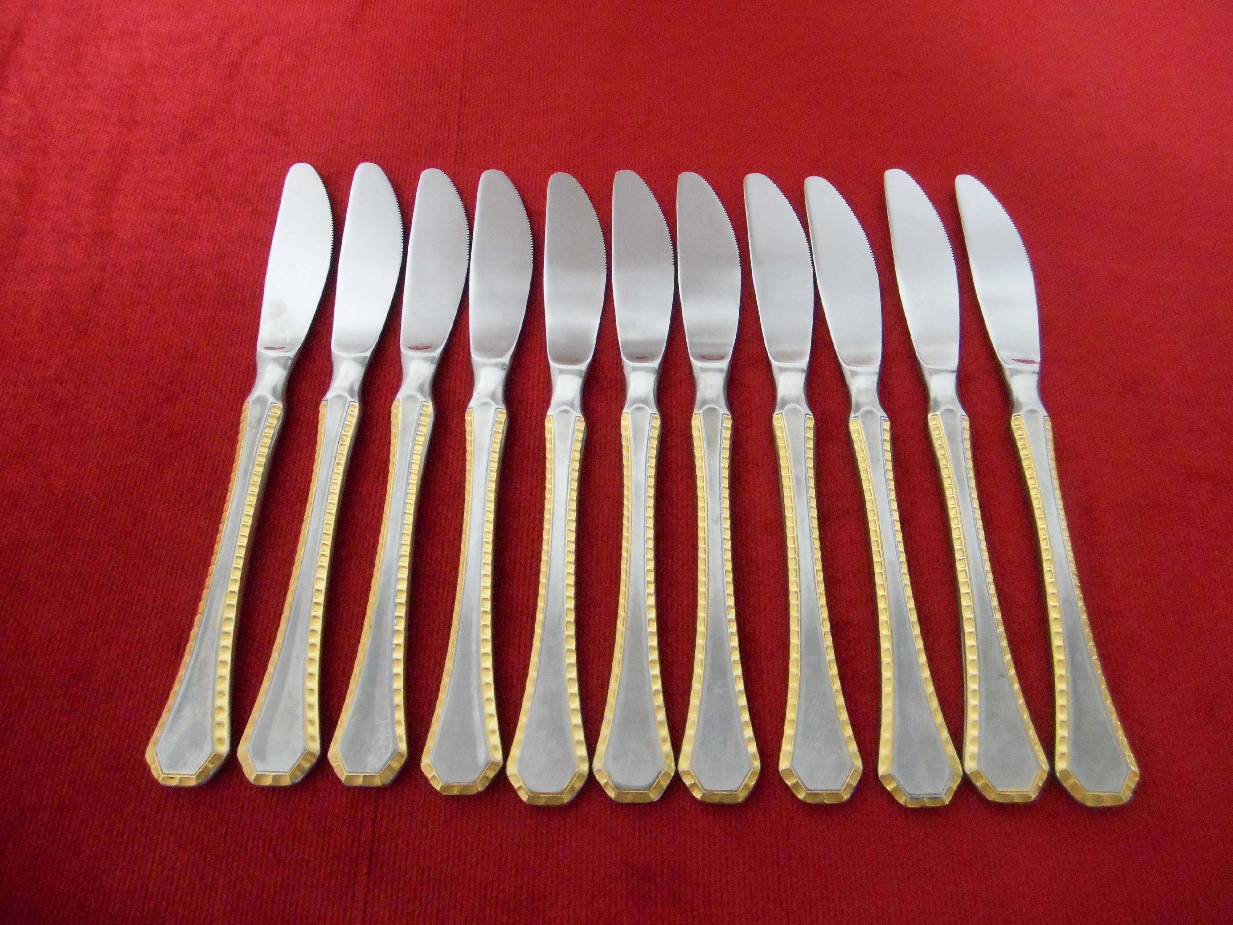Householder Solingen Bestecke gold-plated 59 pieces in briefcase and bulk