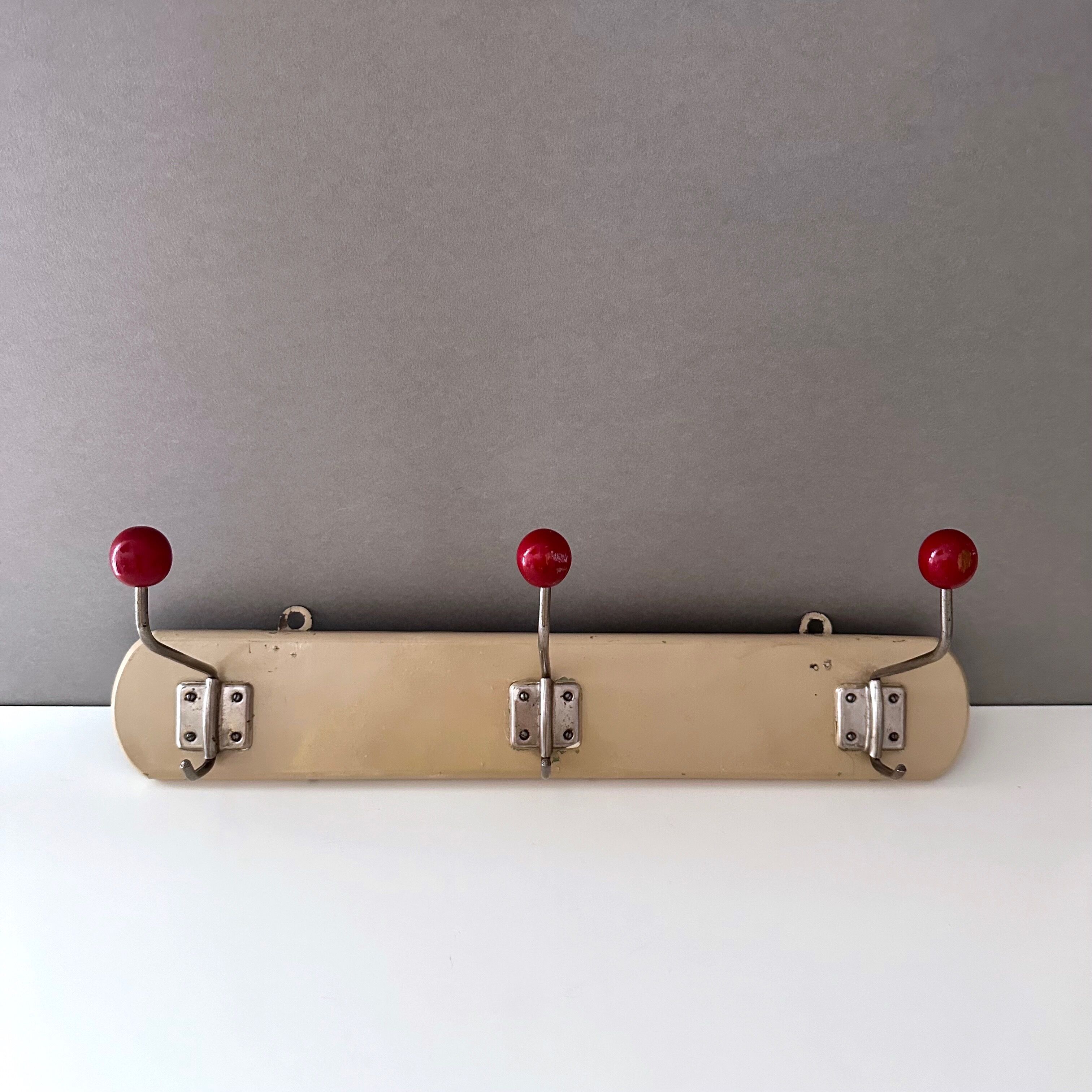 Vintage coat rack, coat hooks, wardrobe, 60's interior