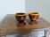 Flamed ceramic egg cups