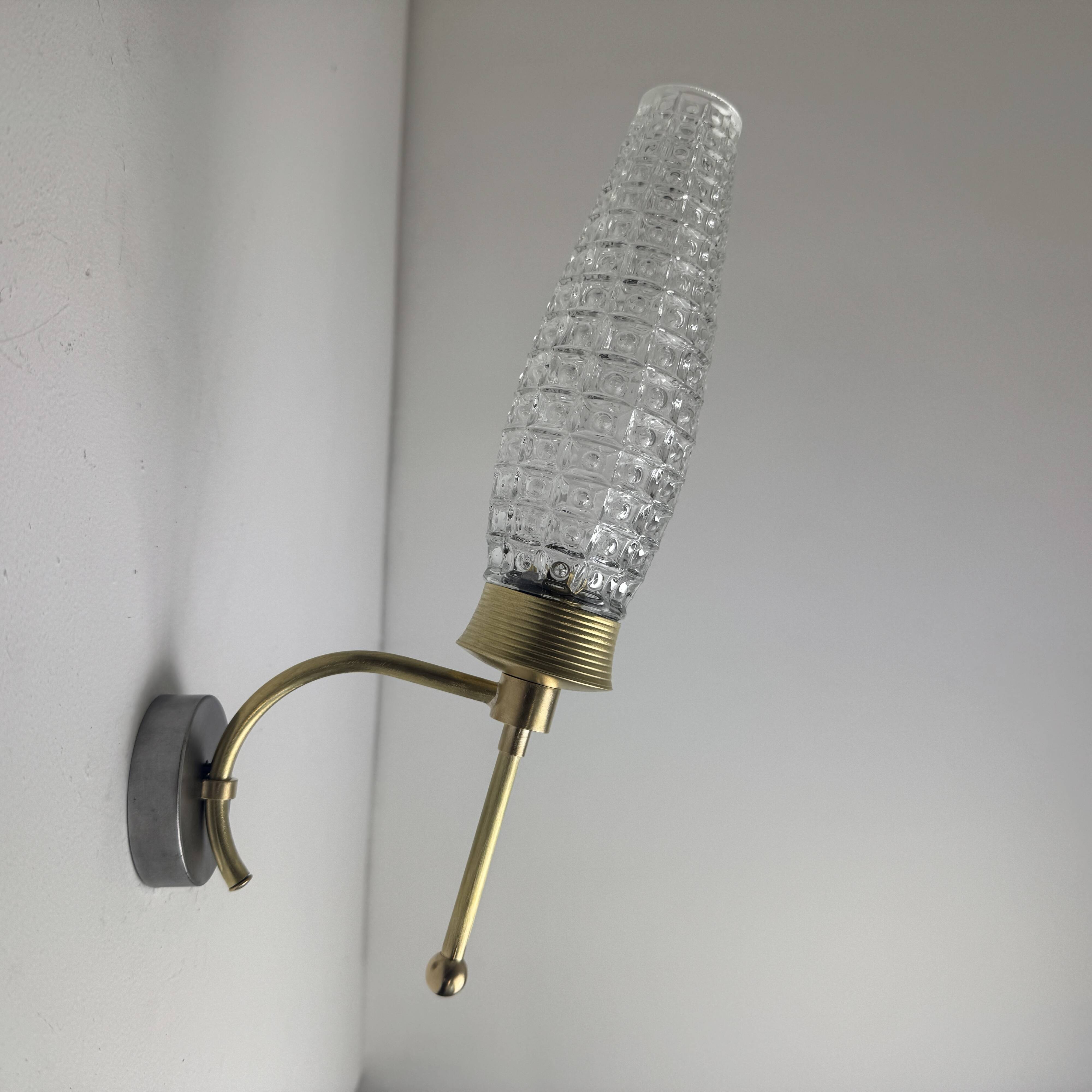 Pair of antique wall lights 1950 vintage