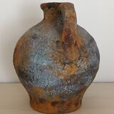 Vintage textured ceramic water bottle