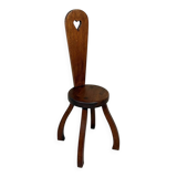 Brutalist rustic small chair stool side table plant table 1960’s