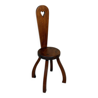 Brutalist rustic small chair stool side table plant table 1960’s