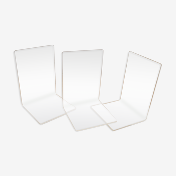 Set de 3 serre-livres en plexiglass