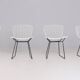 Set of 4 steel Harry Bertoia model 420 chairs