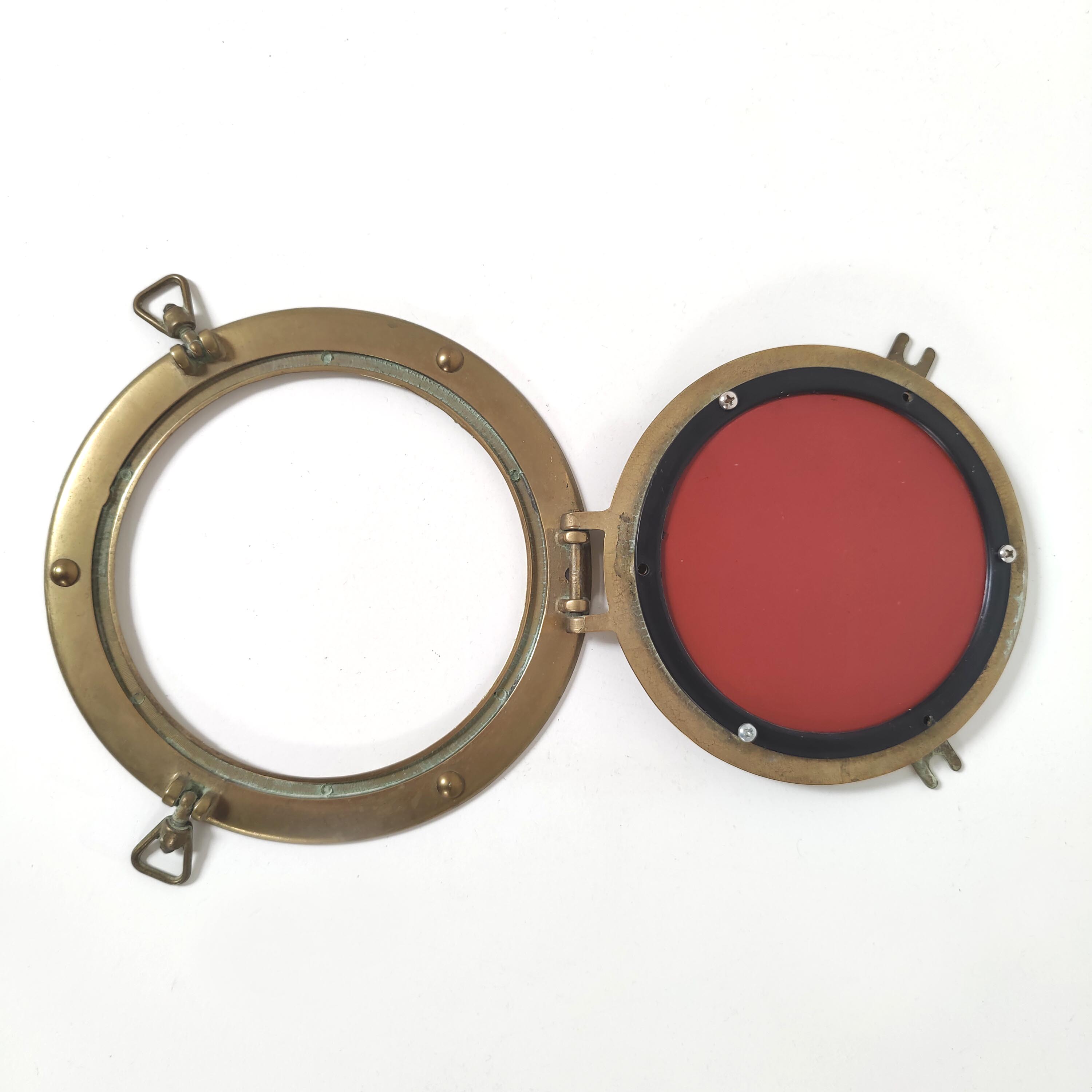 Mirror porthole brass diameter 20cm