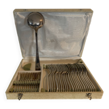 Old silver-plated cutlery set from the 20th century
