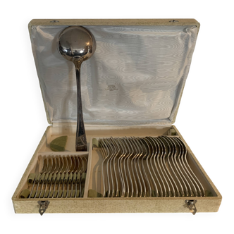 Old silver-plated cutlery set from the 20th century