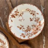 Fauvette plate, Gien x3