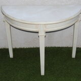 Solid painted wood console half-moon excellent condition