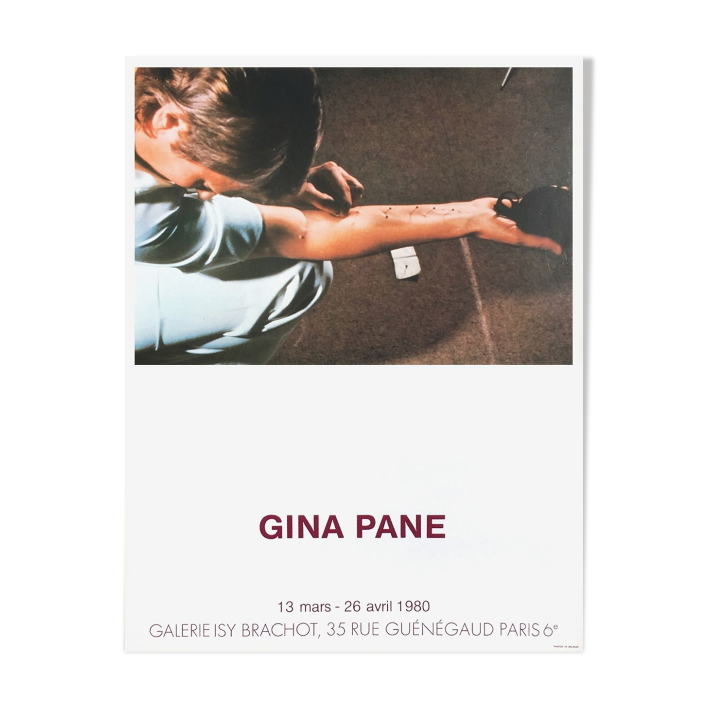 Poster Gina Pane, 1980