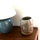 Glazed sandstone vase