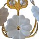 Pair of Banci Florence gold metal and crystal flower wall sconces