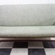 Danish teak 2 seat sofa green upholstery