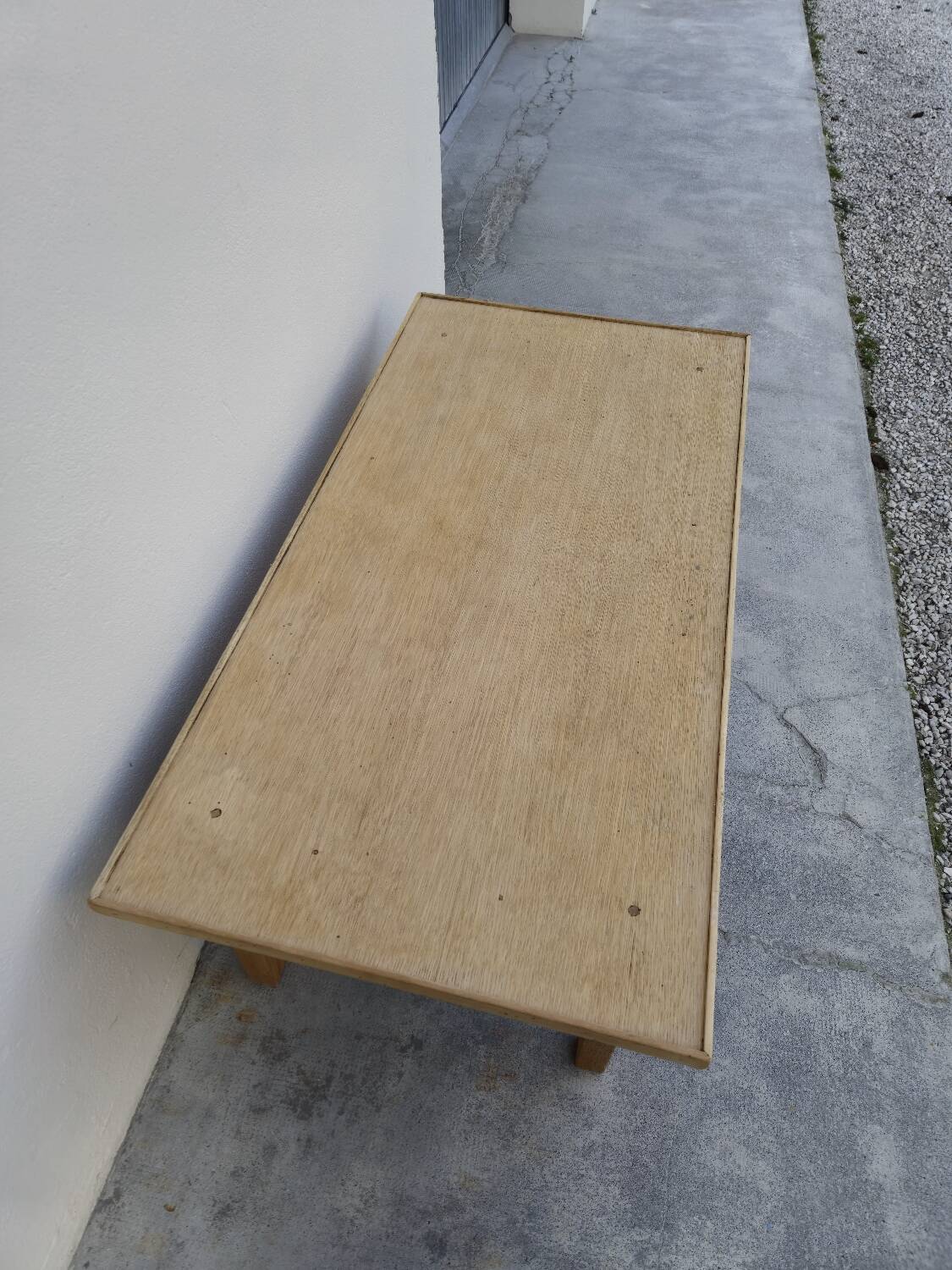 Rustic farmhouse coffee table in solid oak Aerogommer - 1m18.5