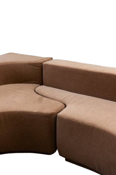 Roberto Pamio. Modular fabric sofa, model Lara. Circa 1980-90.