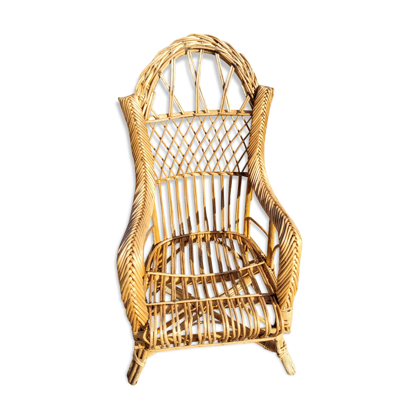 Vintage rattan armchair