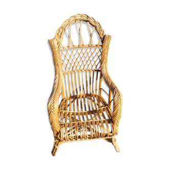 Vintage rattan armchair