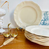 Sarreguemines plates, Digoin model, off-white color