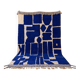 Handmade traditional Berber rug 2/3 m blue