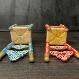 Paire de chaises en bois
