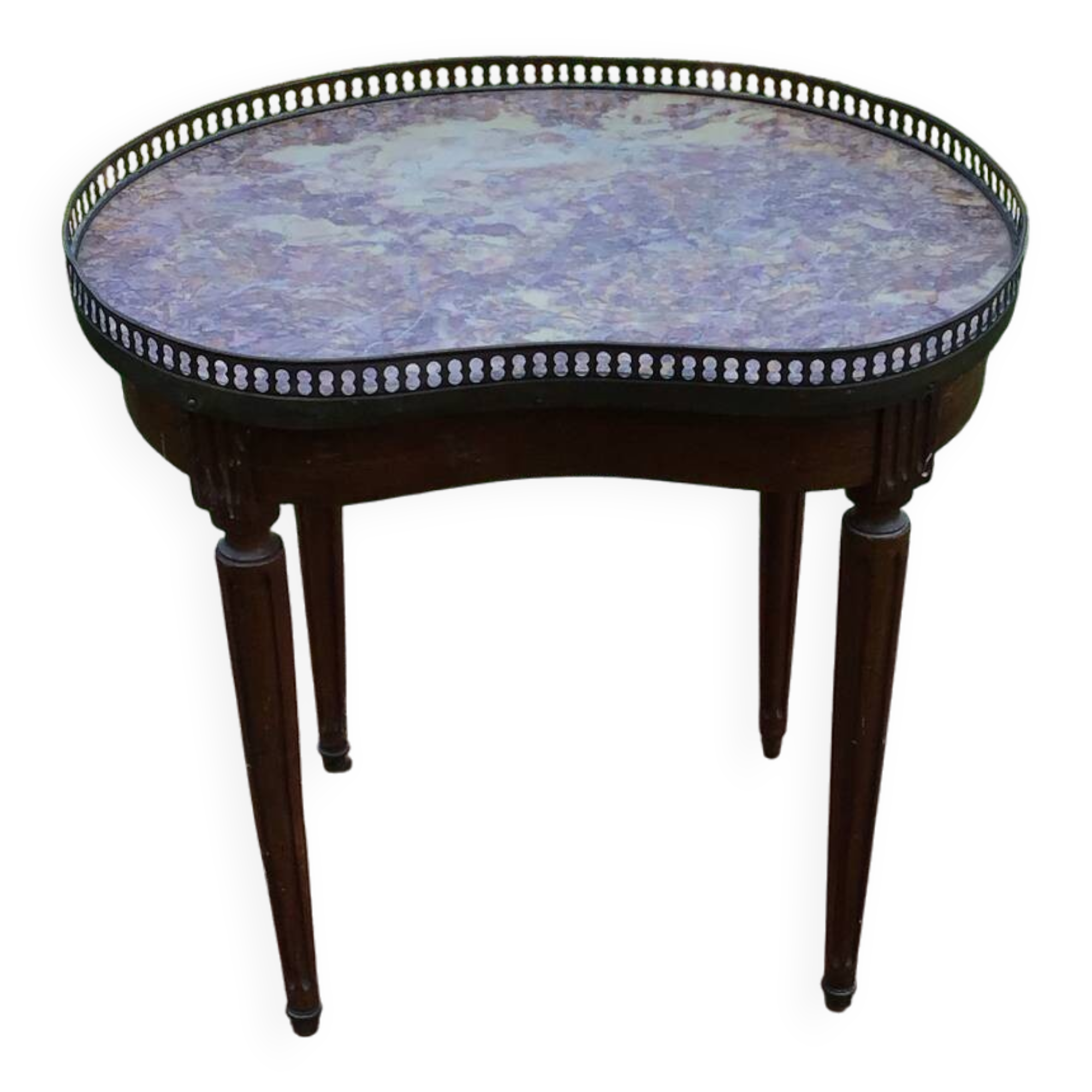 Bedside table with marble