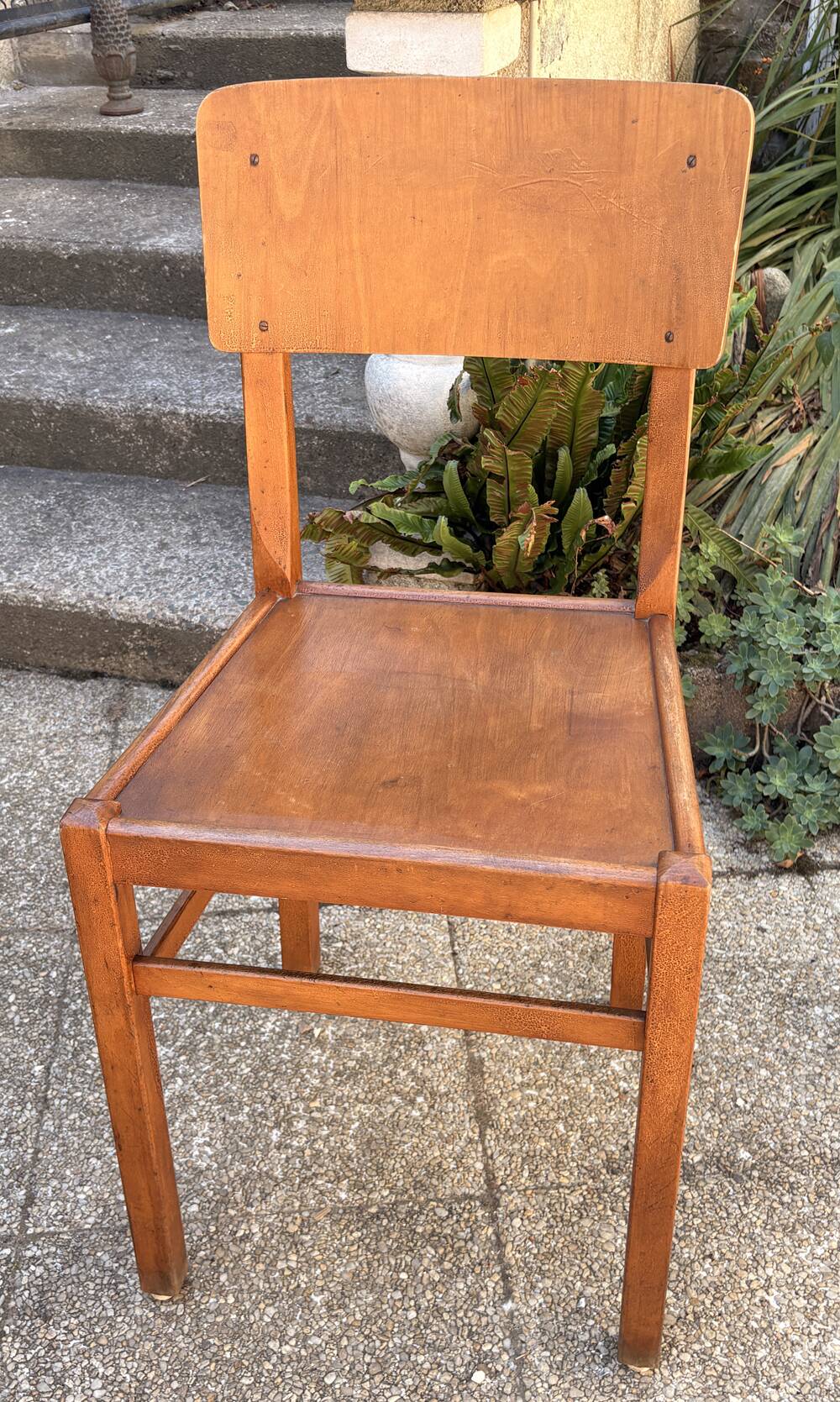 Set of 10 indestructible vintage bistro chairs signed ELF, 1950s.