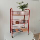 Vintage rolling dessert trolley